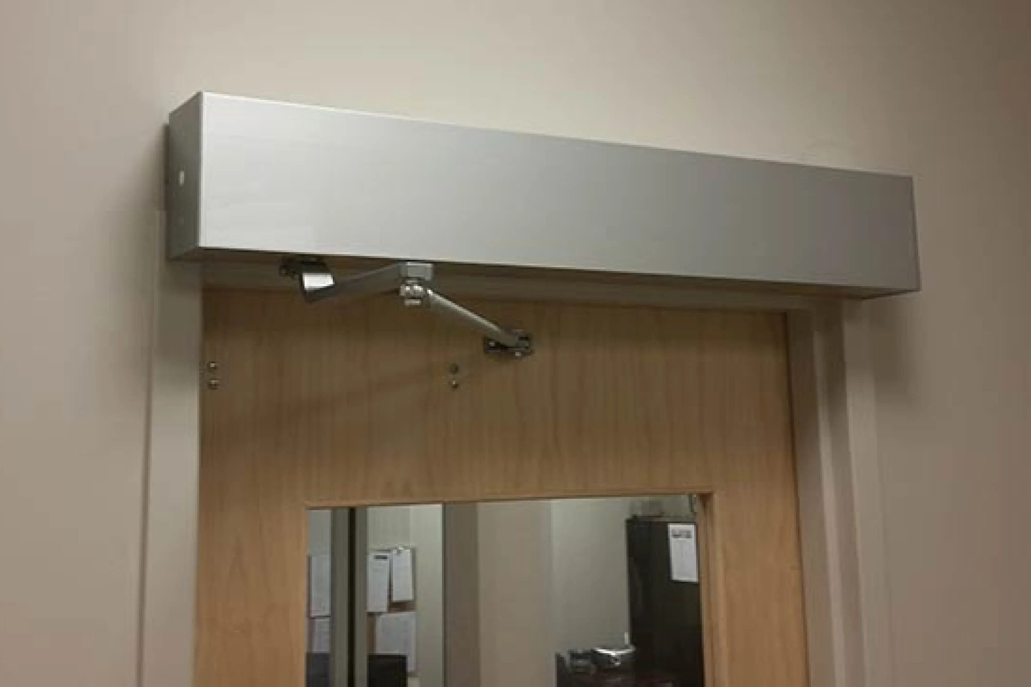 single swing door with operator