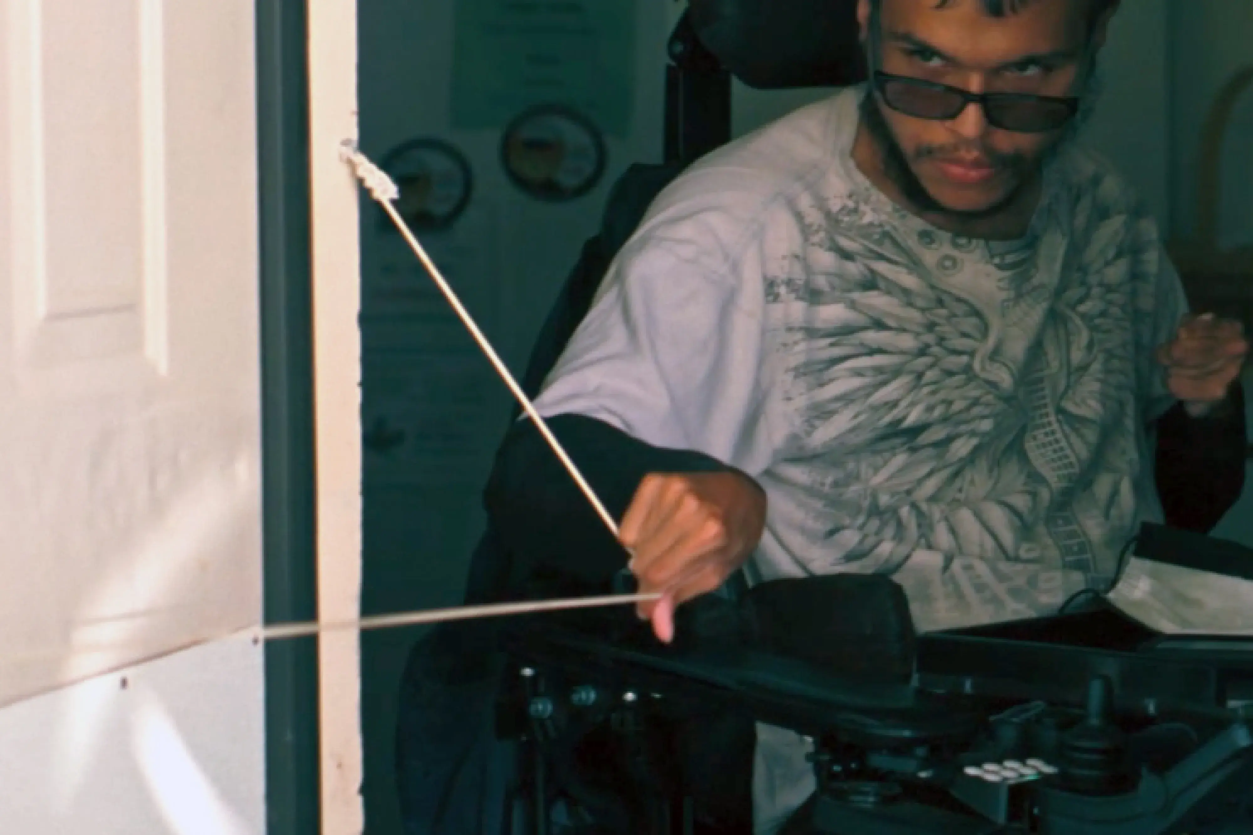 pulling door closed with a rope