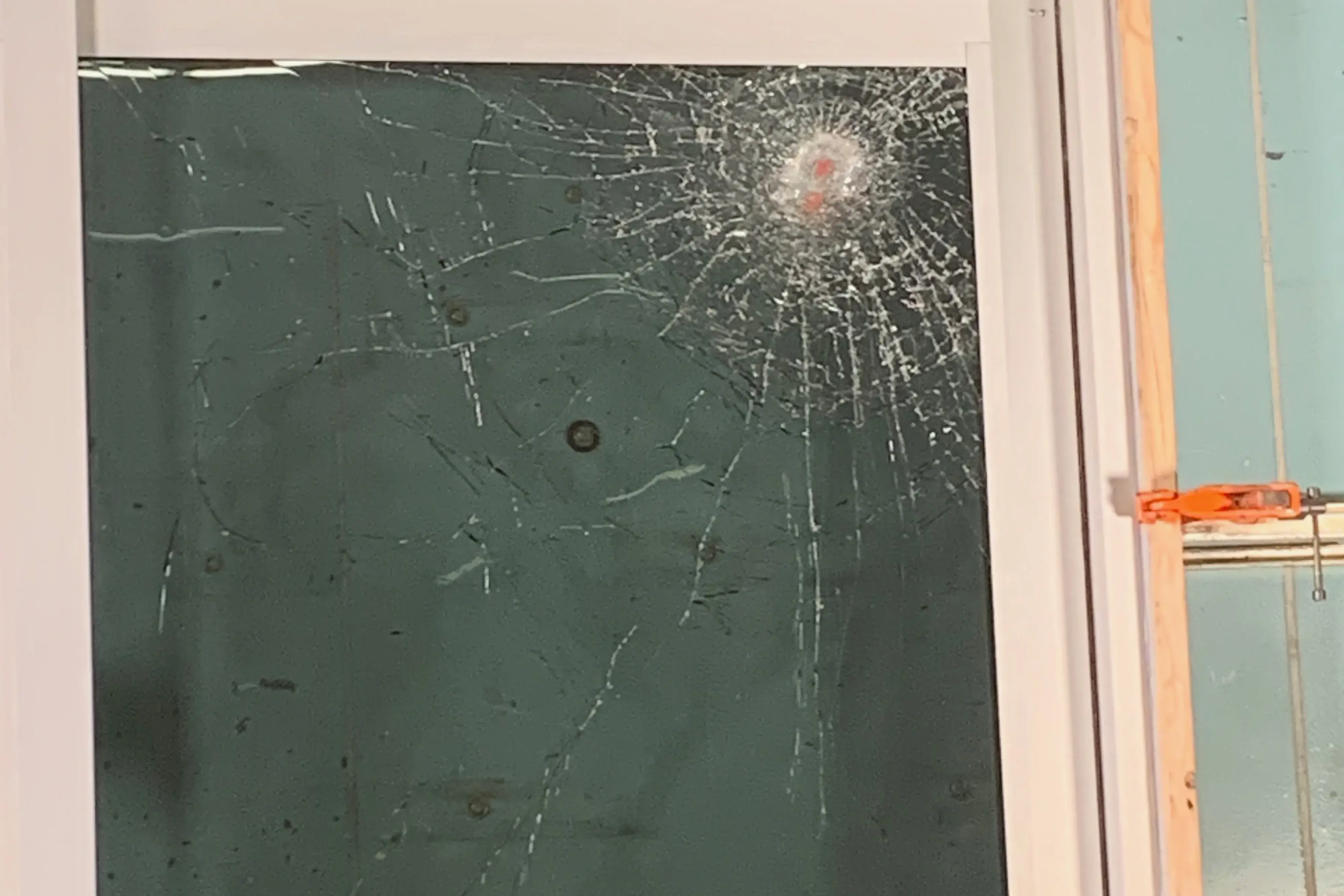 Dura-Storm with Cracked Glass After Missile Impact Test