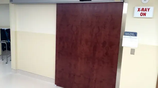 A utility sliding door.