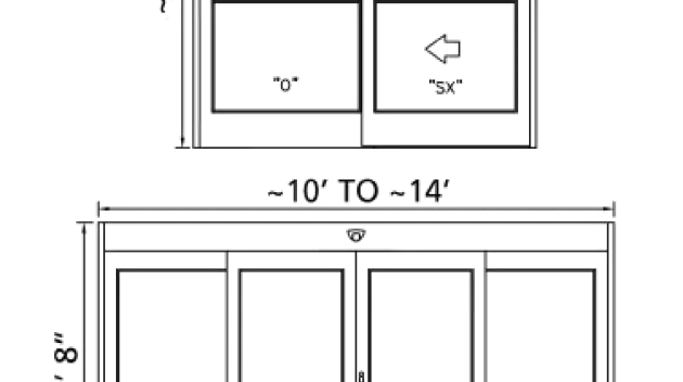 A drawing of a dura-guard door.