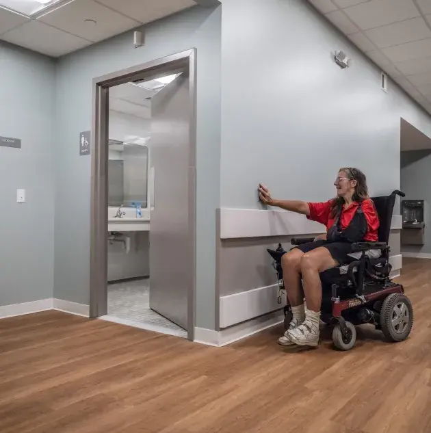 An accessible door system.