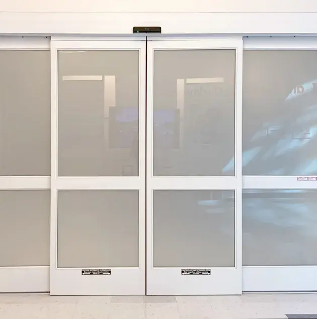 A set of sliding doors.