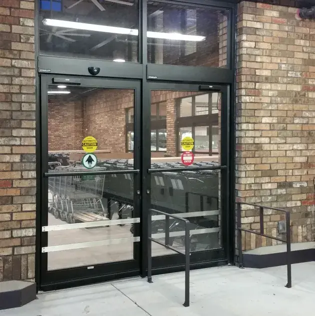 A set of doors to a store.