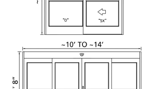 A drawing of a dura-guard door.
