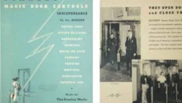 A brochure indicating the convenience of automatic doors.