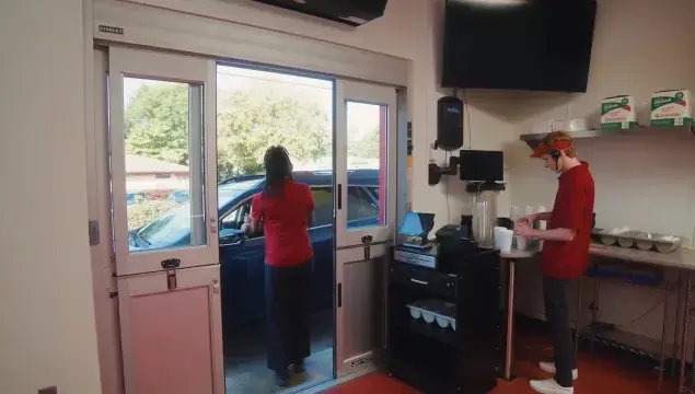 Automatic drive-thru door and window - Dura-Glide DT