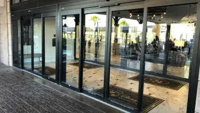 A set of sliding doors.